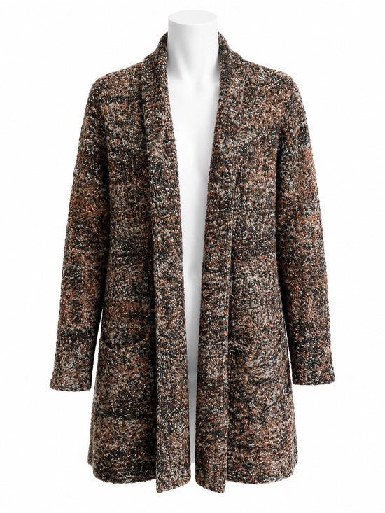 TerraWare Sweaters - Size XXL TerraWare Women’s Wool Blend Boucle Open Front Cardigan Sweater